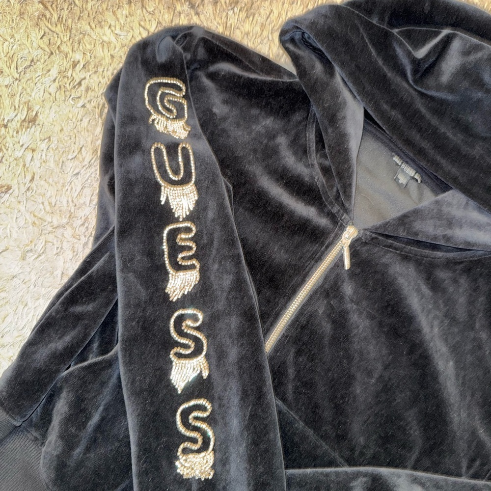 Guess Rhinestone Fringe Cropped Jacket! - Picture 2 of 5